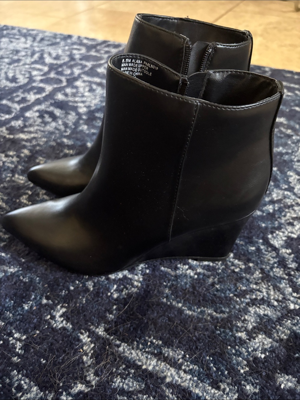 Rachel Zoe NWT Black Women's Pointed Wedge Ankle Boots